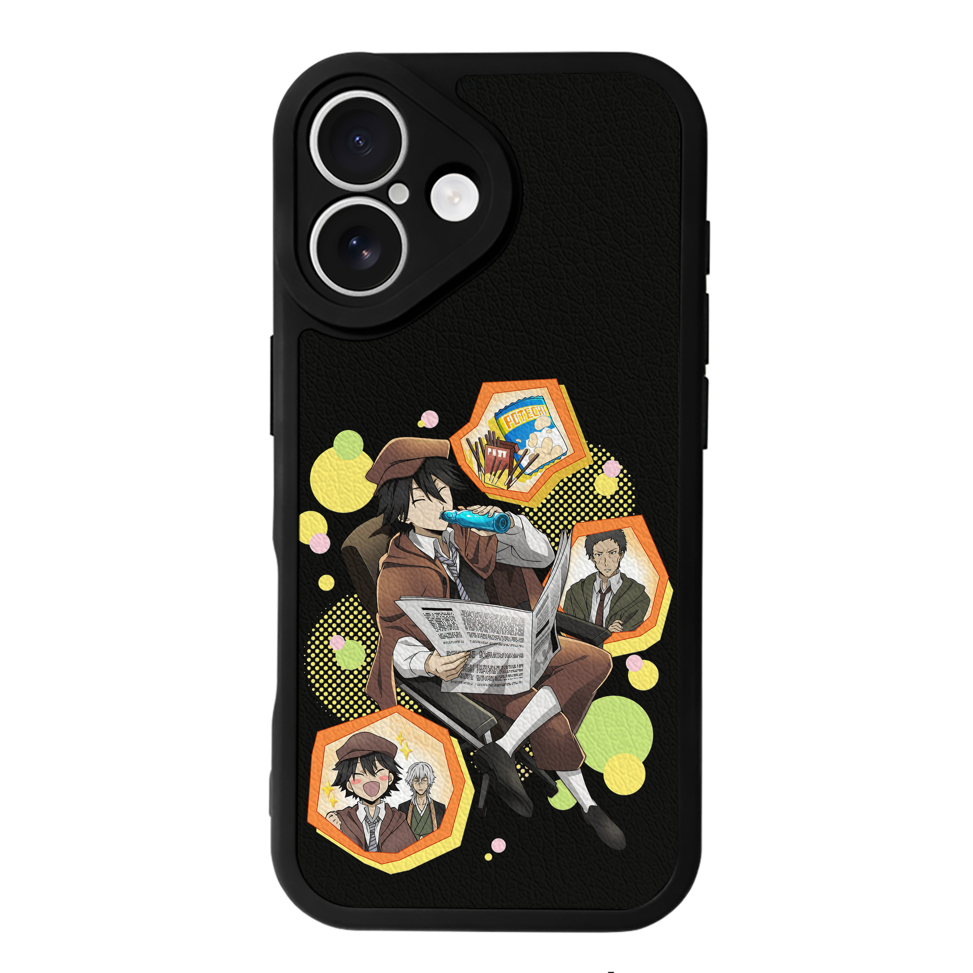 （画像用） 文豪ストレイドッグス Bungo Stray Dogs 【iPhone 16シリーズ対応】シリコンスマホケース（レザー調） 材質：シリコン